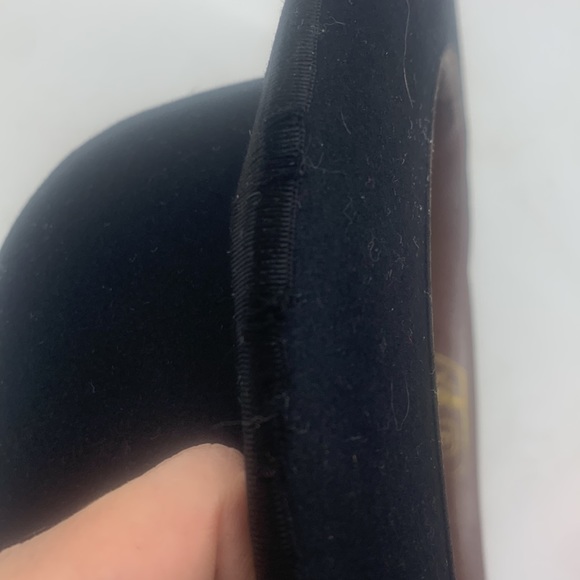 Mallory Aristocrat Vintage Black Wool Bowler Hat Steampunk  Size 6 7/8 HT4332 - Picture 10 of 10